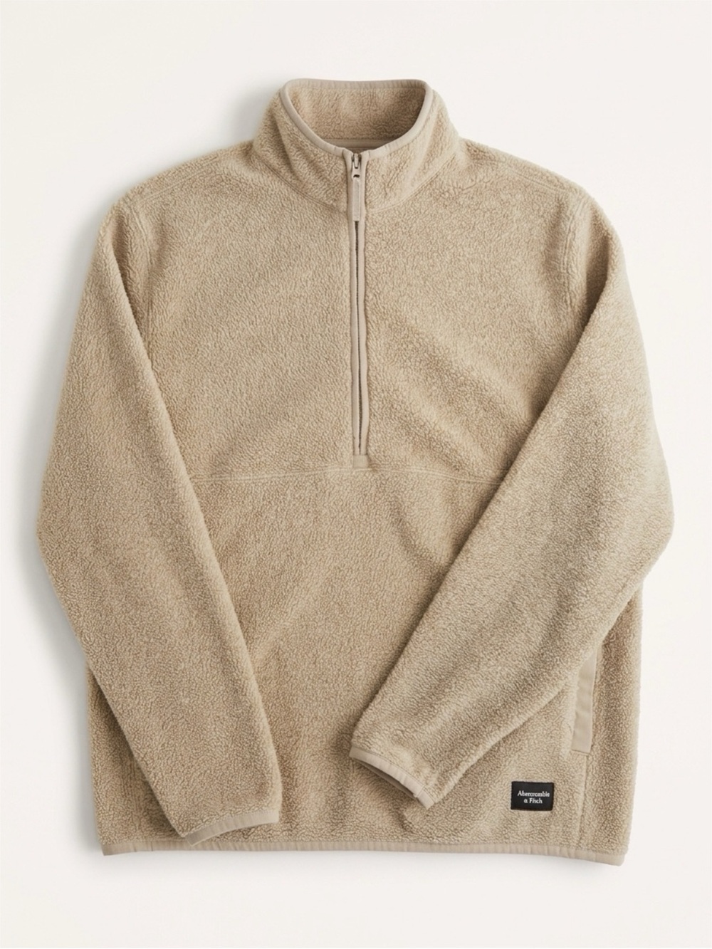 Abercrombie & Fitch Men's Half-Zip Pullover - Taupe